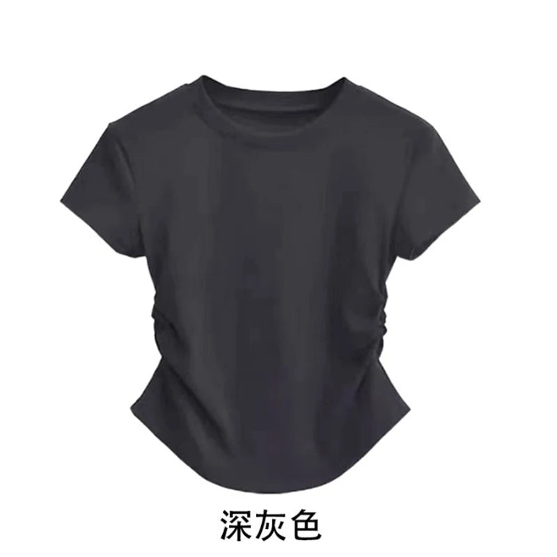 Small Size Slim Fit T-Shirt Short Sleeve Women Tops