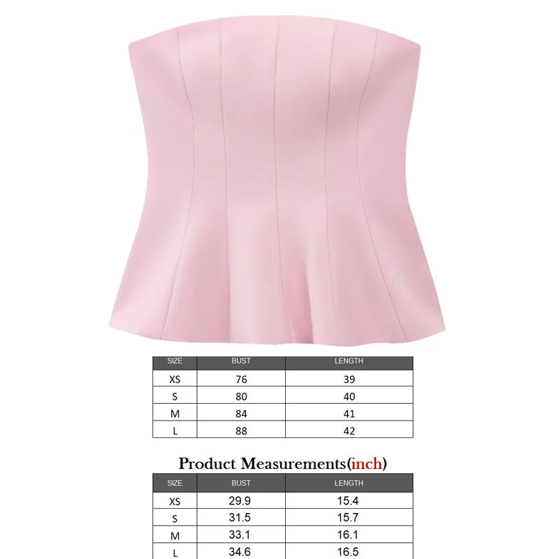 TRAF 2025 Summer Woman Fashion Double Sided Cloth Chest Wrapped Top Casual Slim Sleeveless Camis
