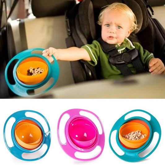 360 Degree Rotate Spill-Proof Bowls for Toddler Baby Kid