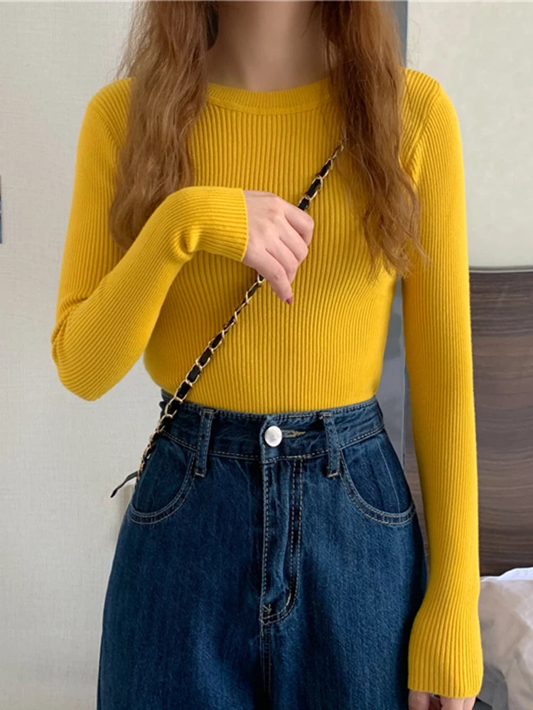 Cute Autumn Long Sleeve Women Tops No Button