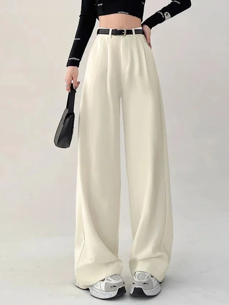 Women's High Waist Loose Straight Wide Leg Pants