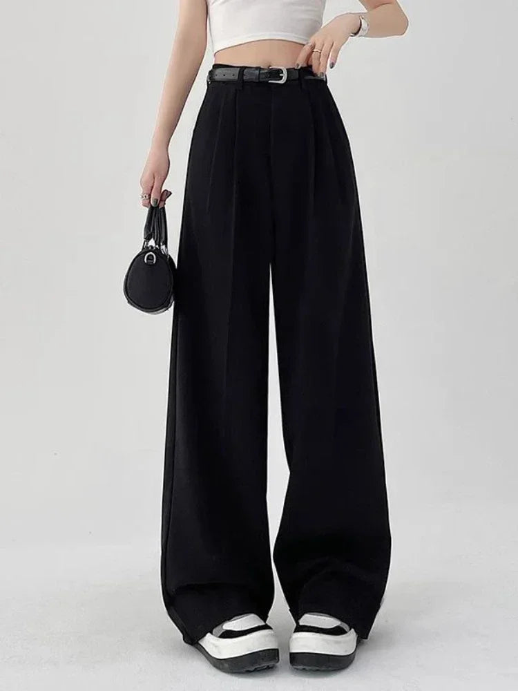 Women's High Waist Loose Straight Wide Leg Pants