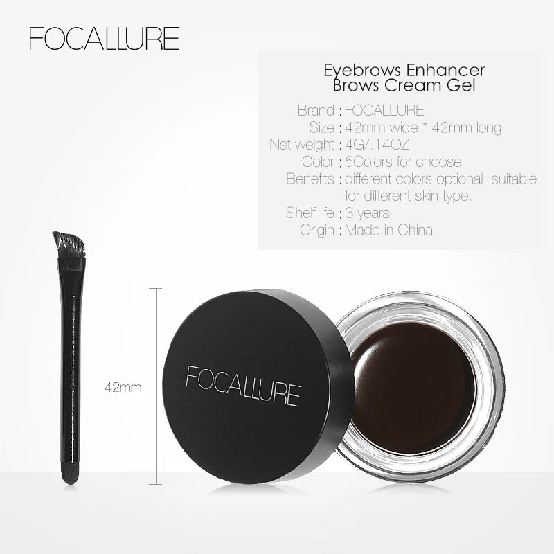 Eyebrow Cream Gel Long-lasting Waterproof With Brushes