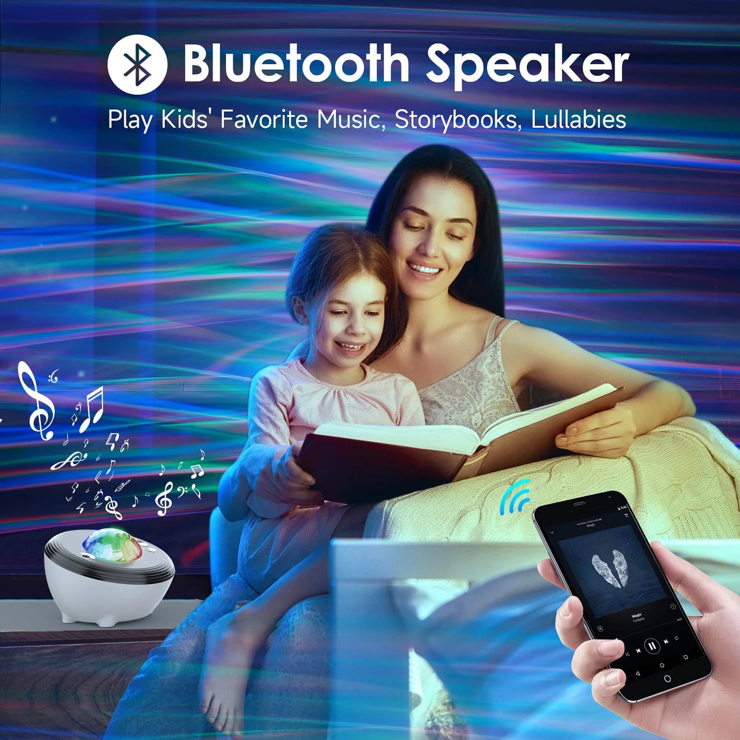 Star Aurora Night Light White Noise Galaxy Projector