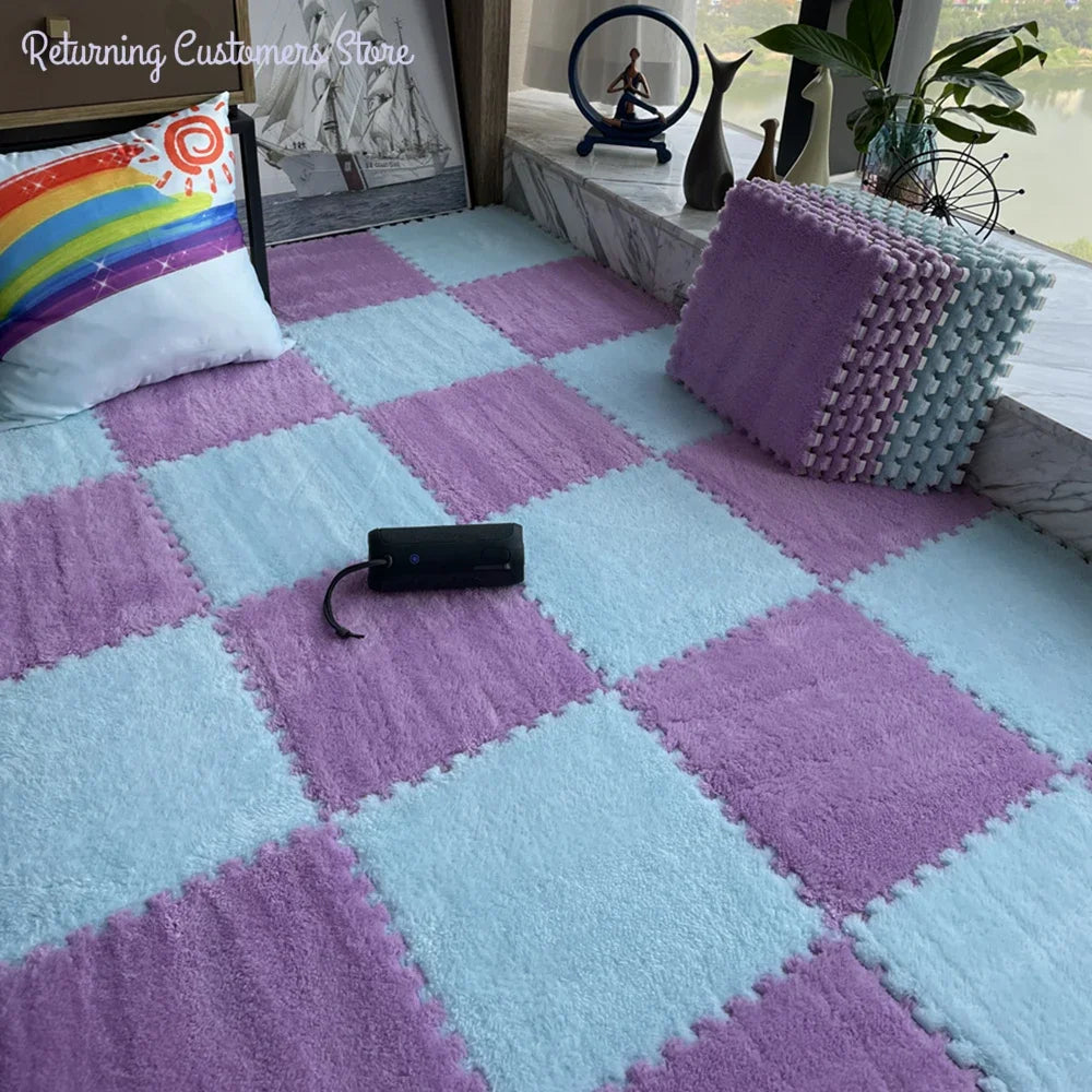 Soft Plush Mat Puzzle Carpet Warm Playmat