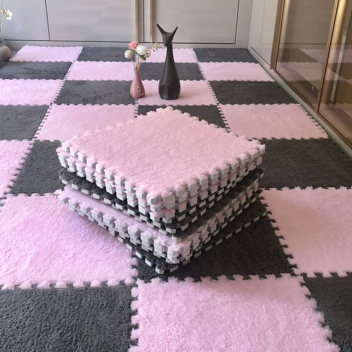 Soft Plush Mat Puzzle Carpet Warm Playmat