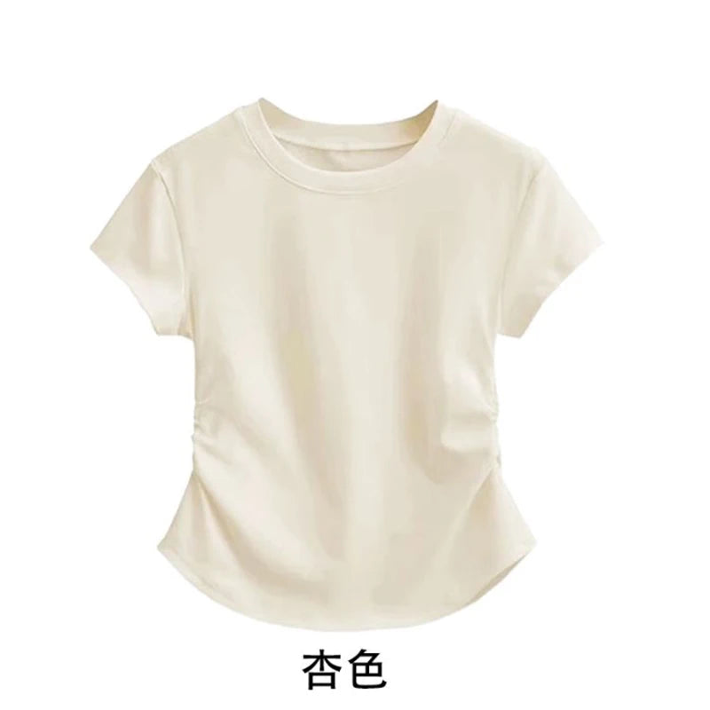 Small Size Slim Fit T-Shirt Short Sleeve Women Tops