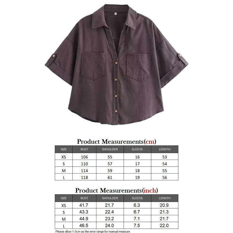 Woman Short Sleeve Oversized Shirts