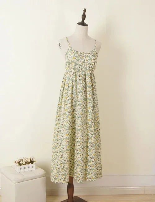 Summer Large Size Long Dress Beach Vacation Floral Dress for Women