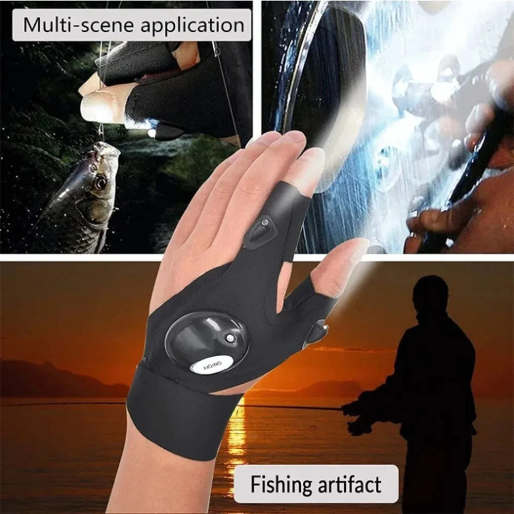Glove With Lights Tool Gadgets for Repair