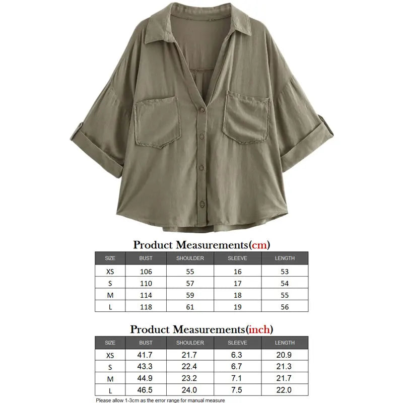 Woman Short Sleeve Oversized Shirts