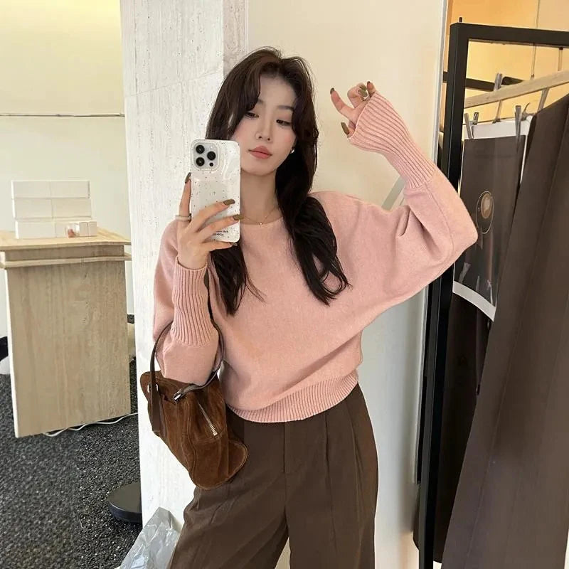 Sexy Off Shoulder Cropped Sweater Women