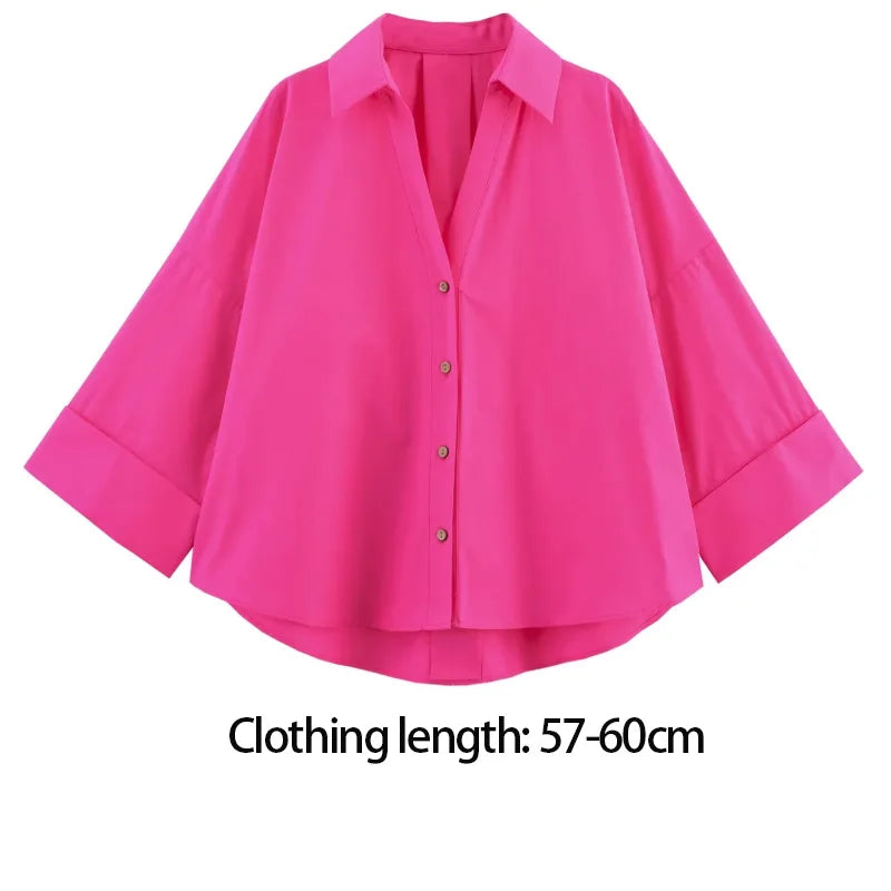 Woman Short Sleeve Oversized Shirts