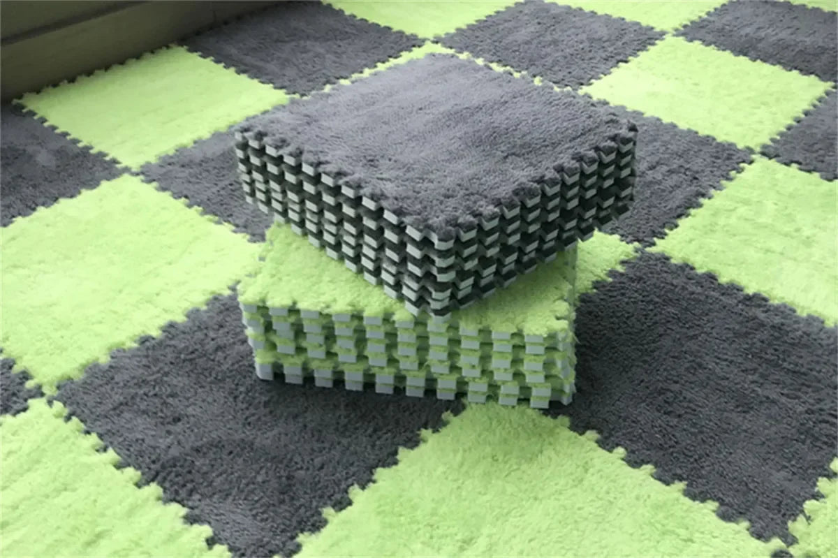 Soft Plush Mat Puzzle Carpet Warm Playmat