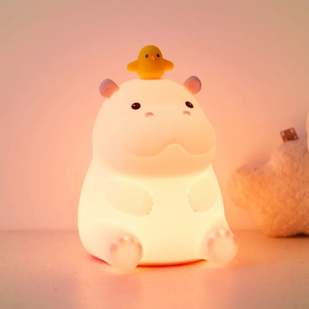 Squishy Night Lamp Fox Rabbit Nightlight With Touch Sensor