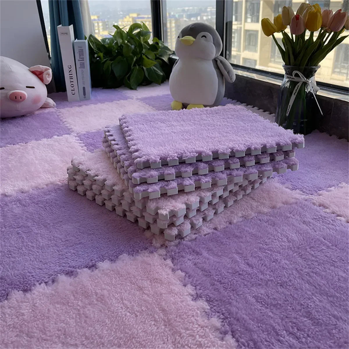 Soft Plush Mat Puzzle Carpet Warm Playmat