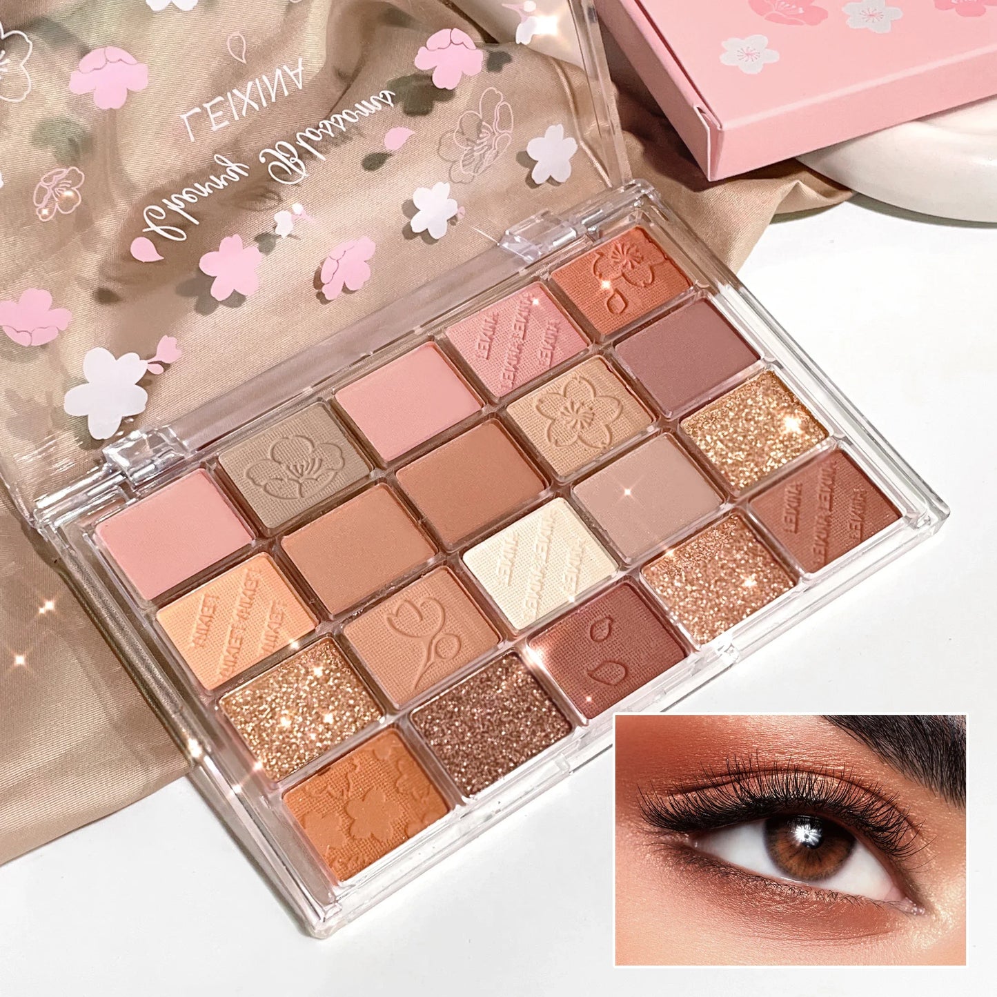 20-Color Eyeshadow Palette – Shimmer & Matte