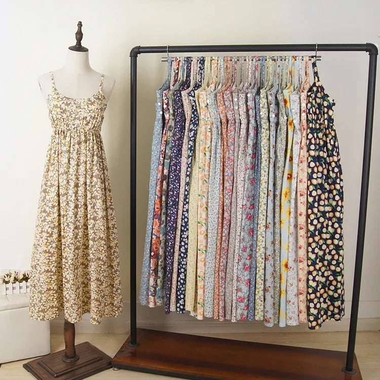 Summer Large Size Long Dress Beach Vacation Floral Dress for Women