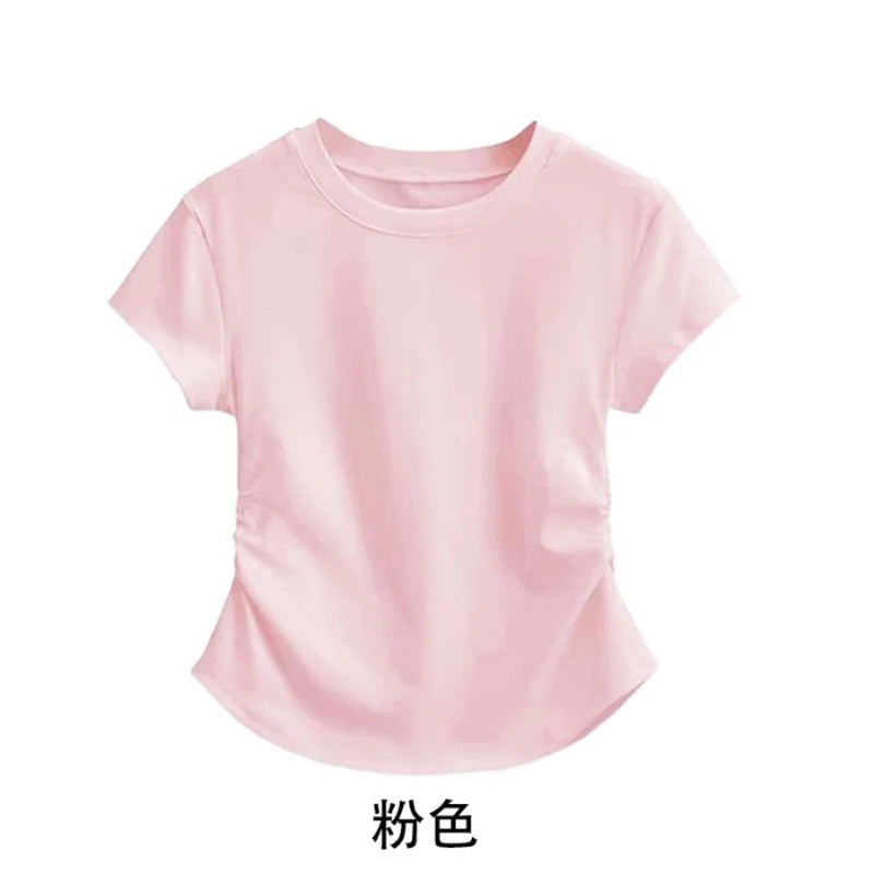 Small Size Slim Fit T-Shirt Short Sleeve Women Tops