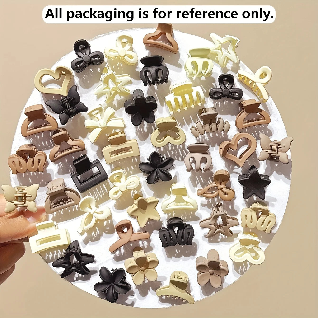 10/20/30pcs Beige Mixed Pack Small Clips, Cute Girl Accessories - Perfect for Daily Use, Special Occasions, or Travel Gifts
