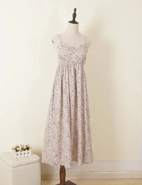 Summer Large Size Long Dress Beach Vacation Floral Dress for Women