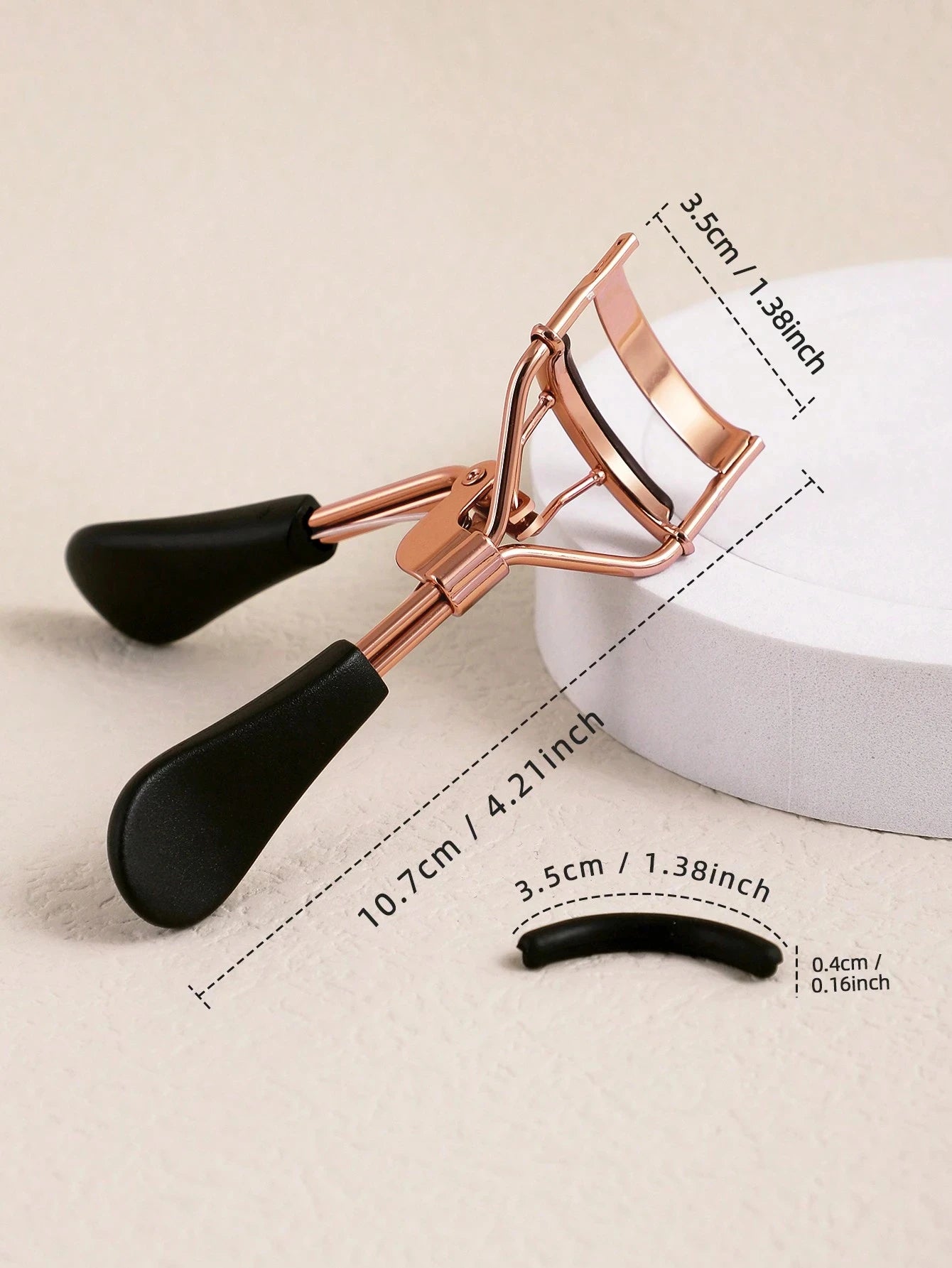 1pcs Eyelash Curler and 15 Silicone Pads Eyelash Curler