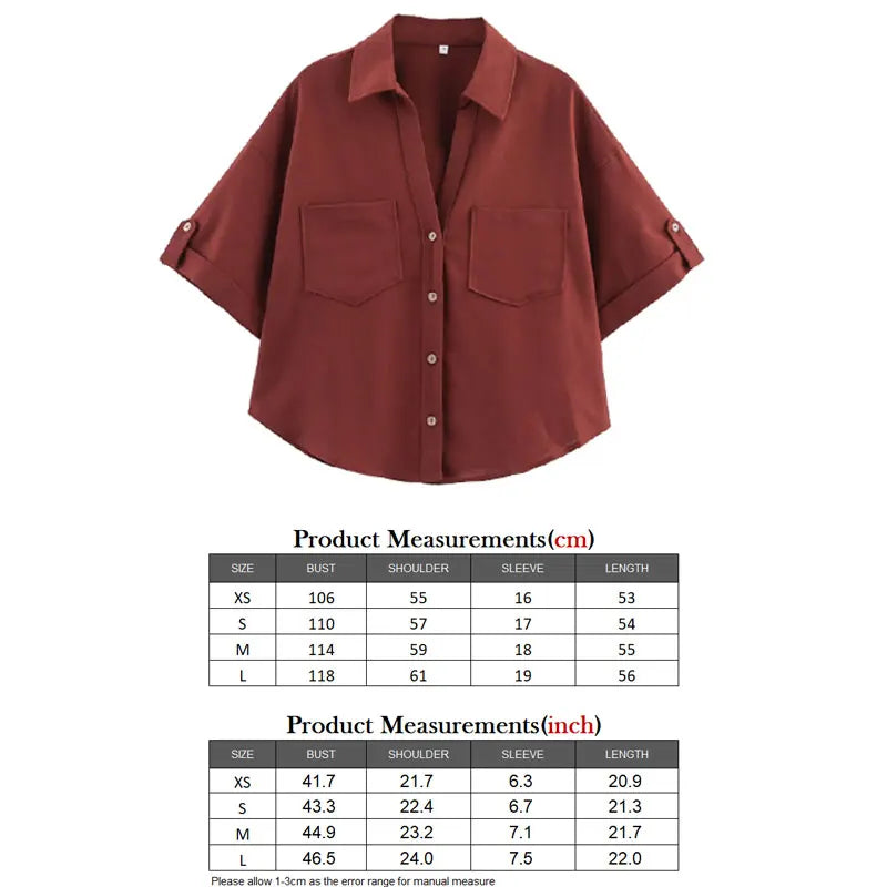 Woman Short Sleeve Oversized Shirts