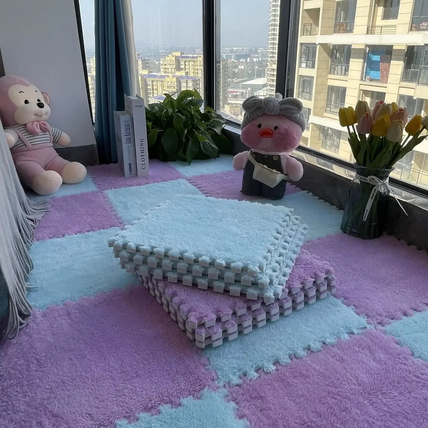 Soft Plush Mat Puzzle Carpet Warm Playmat