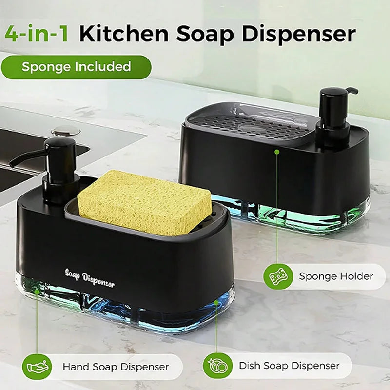Dual Soap Dispenser with Sponge Holder