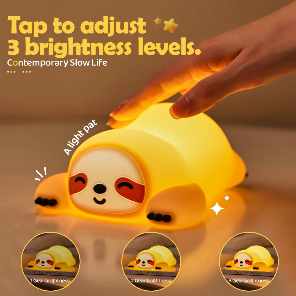 Squishy Night Lamp Fox Rabbit Nightlight With Touch Sensor