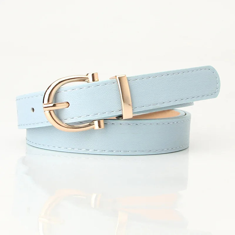 Women's Belt Metal Buckle Dress Jean Pant Waistband Belts for Lady