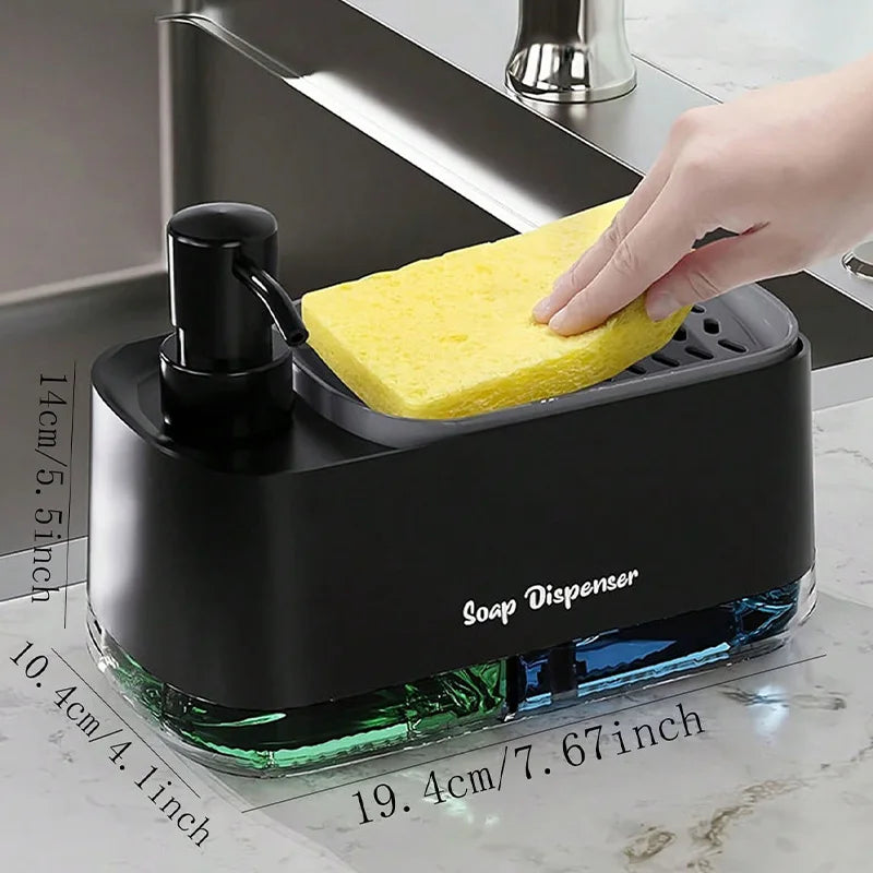 Dual Soap Dispenser with Sponge Holder