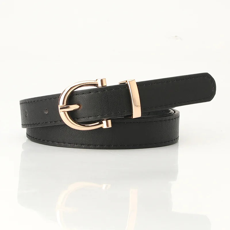 Women's Belt Metal Buckle Dress Jean Pant Waistband Belts for Lady