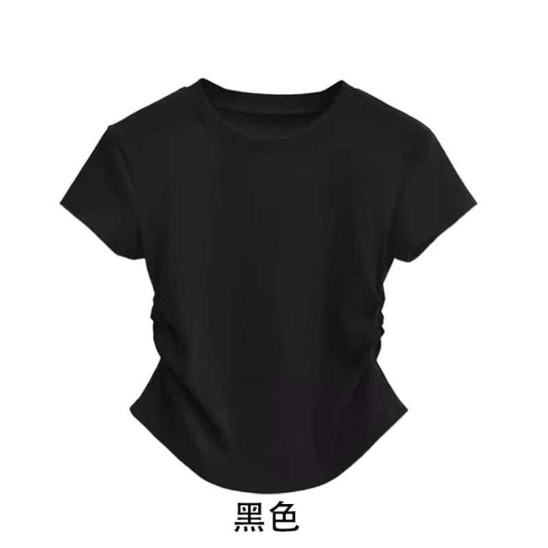 Small Size Slim Fit T-Shirt Short Sleeve Women Tops