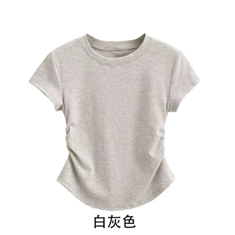 Small Size Slim Fit T-Shirt Short Sleeve Women Tops