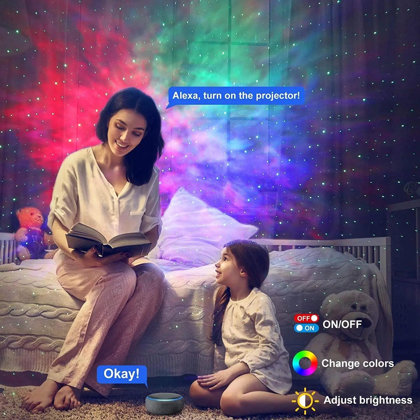 Aurora Galaxy Star Projector Night Light